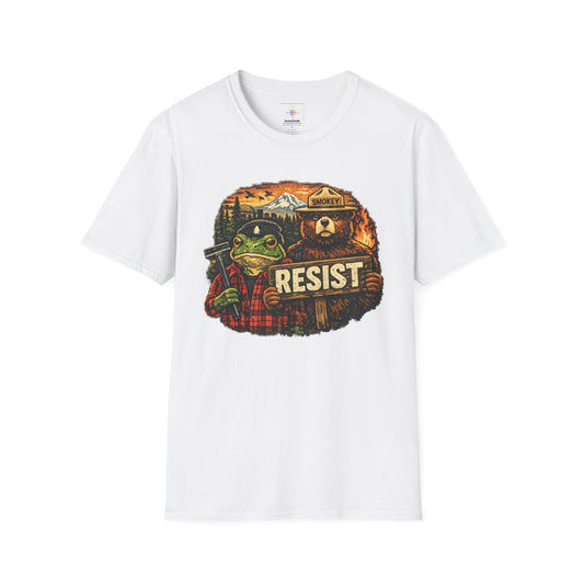 Resist Forest Frog Graphic T-Shirt — Eco Protest Nature Tee