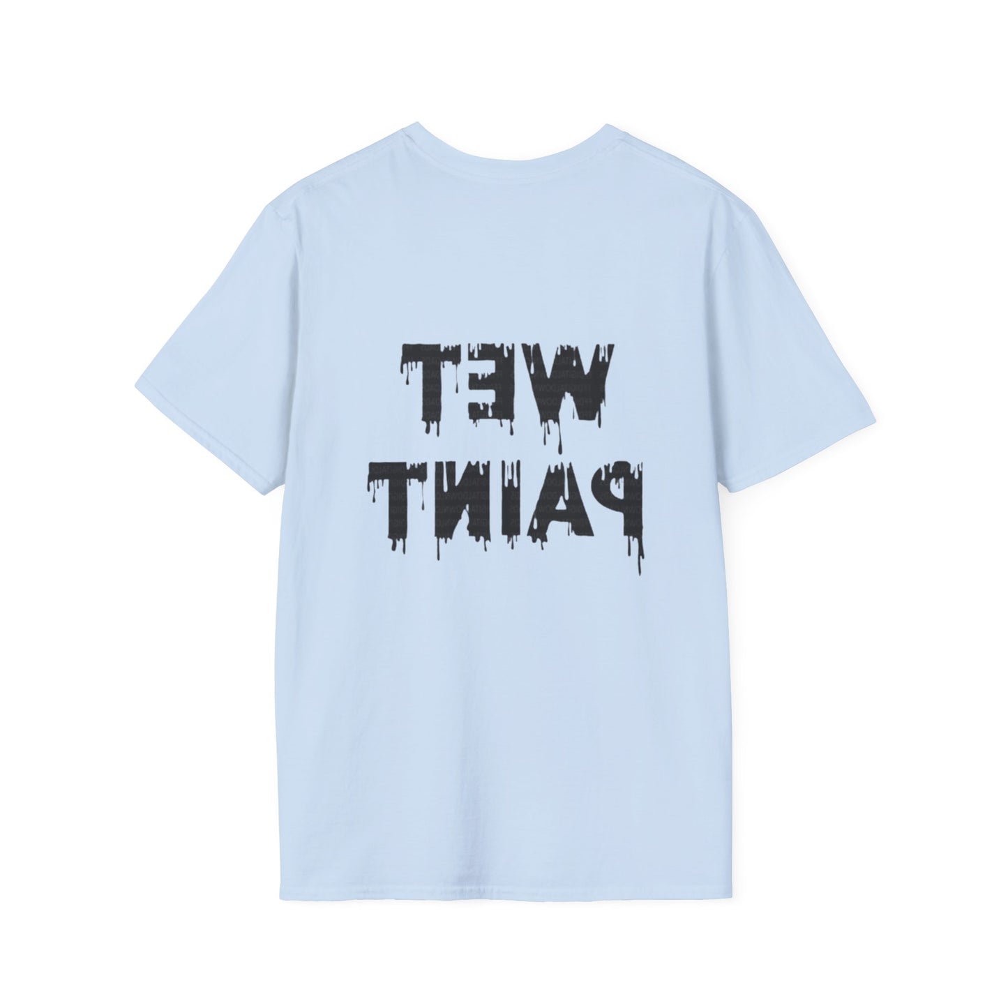 Wet Paint Unisex Softstyle T-Shirt, Trendy Graphic Tee, Art Lover Gift, Casual Wear, Creative Expression, Birthday Present