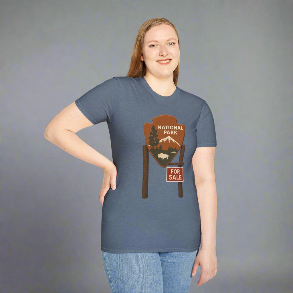 National Park For Sale Unisex Softstyle T-Shirt – Outdoor Adventure Tee