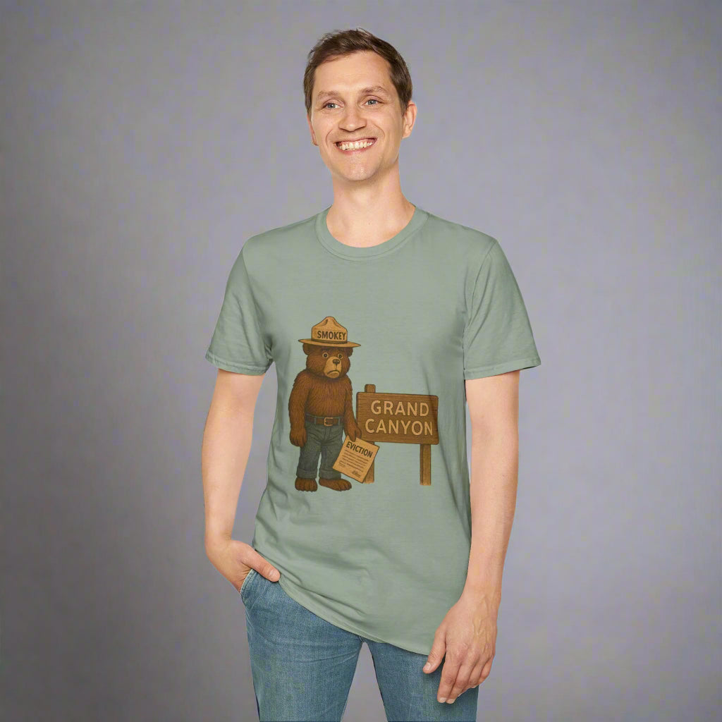 Graphic Tee Smokey the Bear Eviction Unisex Softstyle T-Shirt